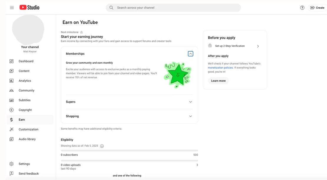 استوديو يوتيوب تحقيق الربح